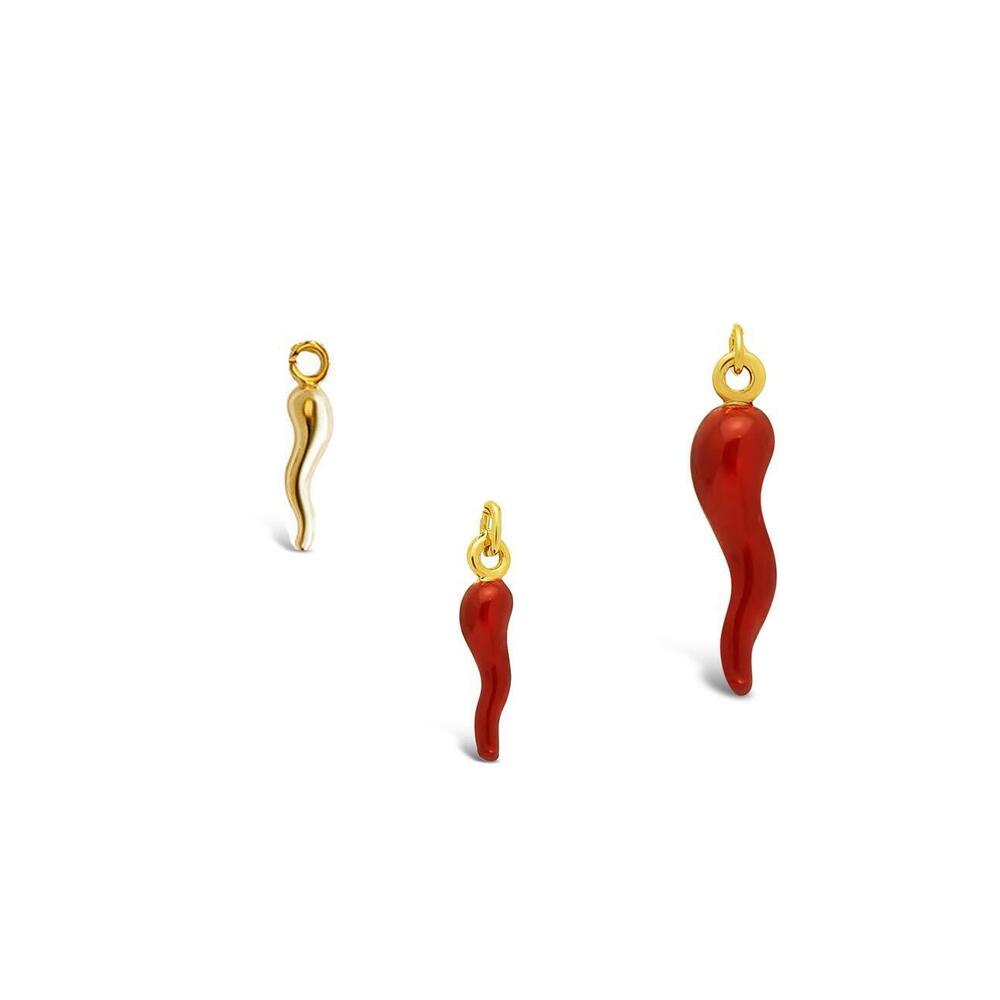 FRONAY 14k Gold Plated Sterling Silver Italian Horn Necklace for Women | Good - Picture 5 of 5